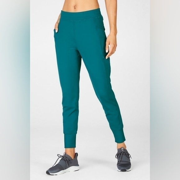 Fabletics Mila Cold Weather Joggers in Turquoise - Picture 1 of 9